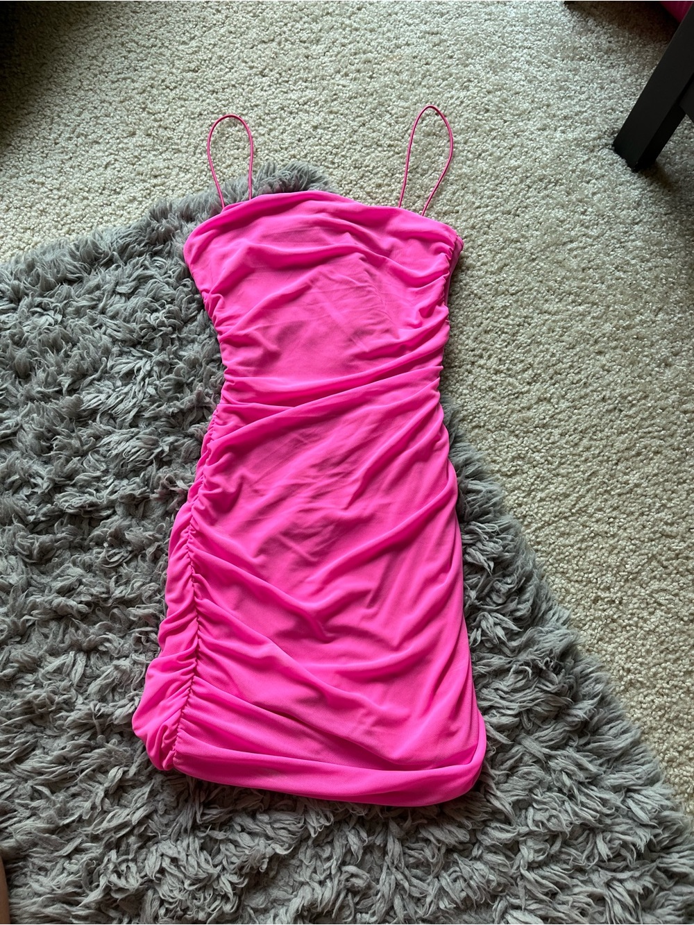 Princess Polly Hot Pink Ruched Mini Dress